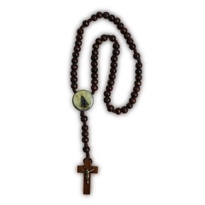 Terço Parede Nossa Senhora Aparecida Imbuia - 8 mm