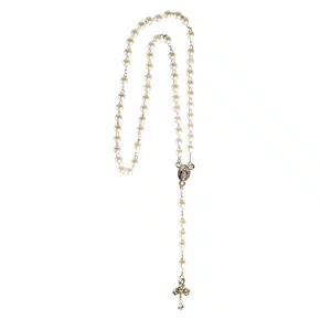 Terço Pérola Branco - 4 mm