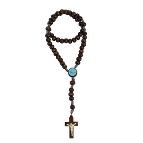 24 unid - Terço Personalizado Madeira Entremeio Foto 8 mm