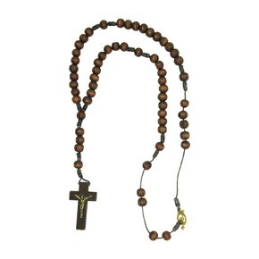 Terço Pescoço Ouro Velho Imbuia 8 mm