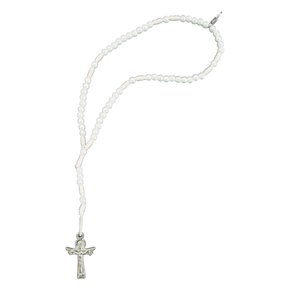 Terco para Pulso Cruz Perola Branca