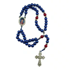 Terço Pulso de São Carlo Acutis Azul - 6 mm
