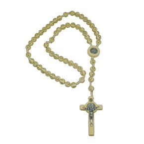 Terço São Bento Bege Conta Cruz