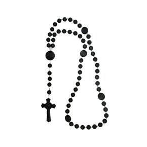 Terço São Bento Plástico Preto - 10 mm