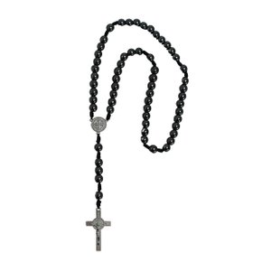 Terço São Bento Hematita - 6 mm﻿