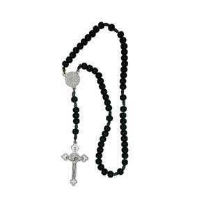 Terço São Bento Madeira Preto 8mm