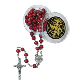 Terço São Bento Perfumado Madeira Vermelha - 6 mm
