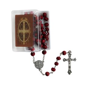 Terço São Bento Perfumado Madeira Vermelha - 6 Mm