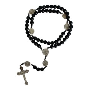Terço São Bento Plástico Preto - 10 mm