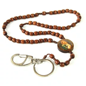 Terço São José de Madeira para Moto - 5 mm