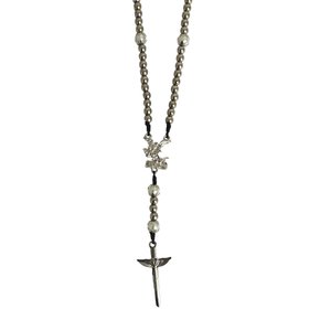 Terço de São Miguel Arcanjo Prata  - 8 mm