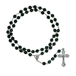 Terço Semi Cristal Verde - 8 mm