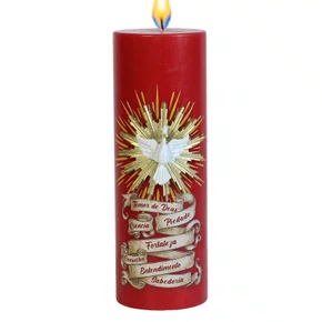 Vela 7 Dons do Espírito Santo Relevo Vermelha