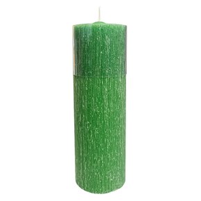 Vela Altar e Advento 17 cm x 5.7 cm Verde Texturizada