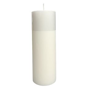 Vela Altar e Advento 20 cm x 7 cm Branca Texturizada