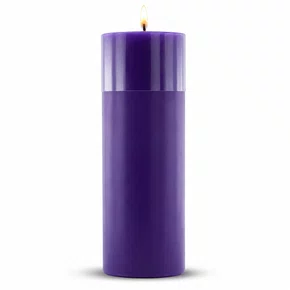 Vela Advento Roxa para Altar - 20 x 7 cm