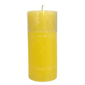 Vela Altar 20 cm x 9 cm Amarela Texturizada