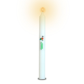 Vela Altar Branca Jubileu de Esperança - 30 Cm X 2,8 Cm