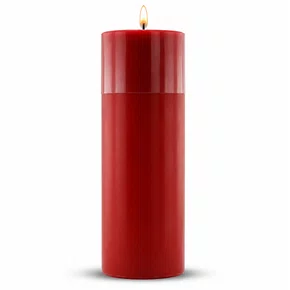 Vela Advento Vermelha para Altar - 20 x 7 cm