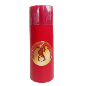 Vela Altar e Advento 20 cm x 7 cm Vermelha - Nascimento