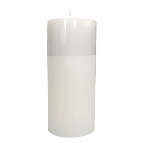 Vela Altar e Advento 20 cm x 9 cm Branca Texturizada