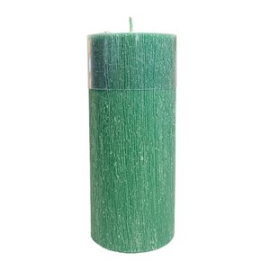 Vela Altar e Advento 20 cm x 9 cm Verde Texturizada