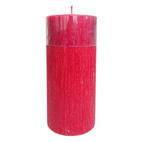 Vela Altar e Advento 20 cm x 9 cm Vermelha Texturizada