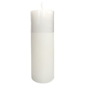 Vela Altar e Advento 25 cm x 9 cm Branca