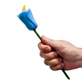 Vela Botão de Rosa Azul