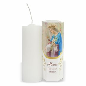 Vela caixa sextavada Maria Passa na Frente