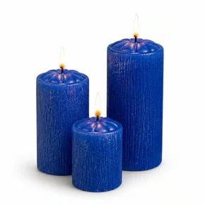 Vela Decorativa 3 Velas Azuis