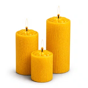 Vela Decorativa 3 Velas Amarelas