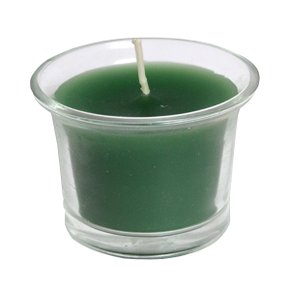 Vela Decorativa Vidro Verde - 4,5x6