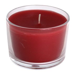 Vela Decorativa Vidro Vermelha - 5,5 cm x 7,5 cm