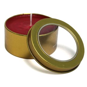 Vela Lata Redonda Vermelha Perfumada - 7 cm x 3 cm