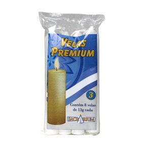 Vela Maço Premium n°3 Branca - Caixa com 24 unidades