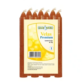 Vela Maço Premium N°5 Colorida Marrom