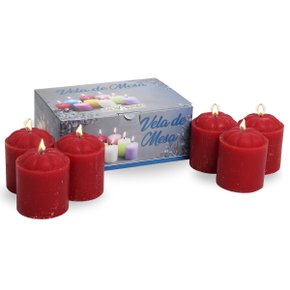 Vela de Mesa Vermelha