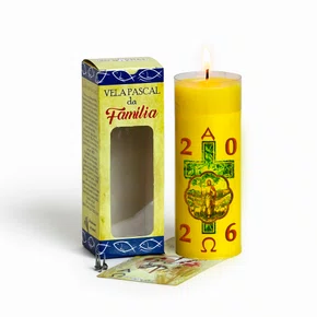 Vela Pascal da Família Bom Pastor - 2026 Amarela