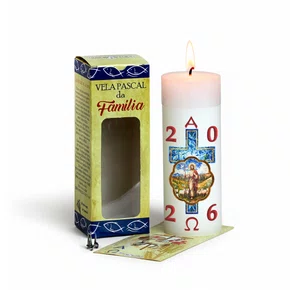 Vela Pascal da Família Bom Pastor - 2026 Branca
