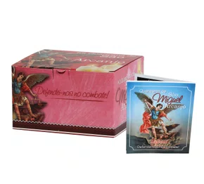 Vela Quaresma de Sao Miguel caixa com 40 velas e Folheto com Oracão