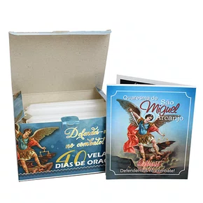 Vela Quaresma de Sao Miguel caixa com 40 velas e Folheto com Oracão