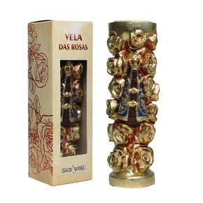 Vela Esculpida Rosas Nossa Senhora Aparecida