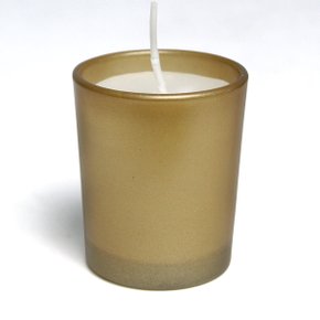 Vela Vidro Dourado Vela Branca - 6 cm x 5 cm