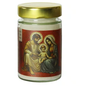 Vela Vidro Perfumada Eu e minha Casa Serviremos ao Senhor 