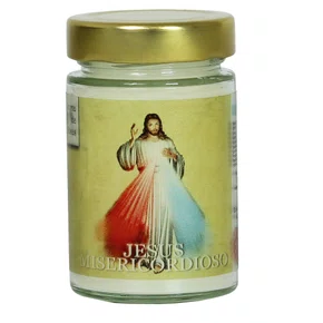 Vela Vidro Perfumada Jesus Misericordioso