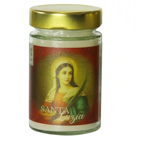 Vela Vidro Perfumada Santa Luzia