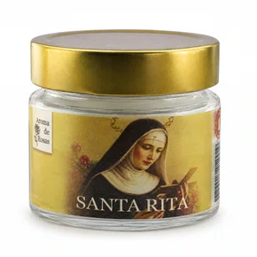 Vela Vidro Perfumada Santa Rita de Cássia