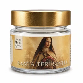 Vela Vidro Perfumada Santa Teresinha