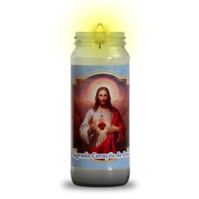 Vela Vidro Sagrado Coração de Jesus